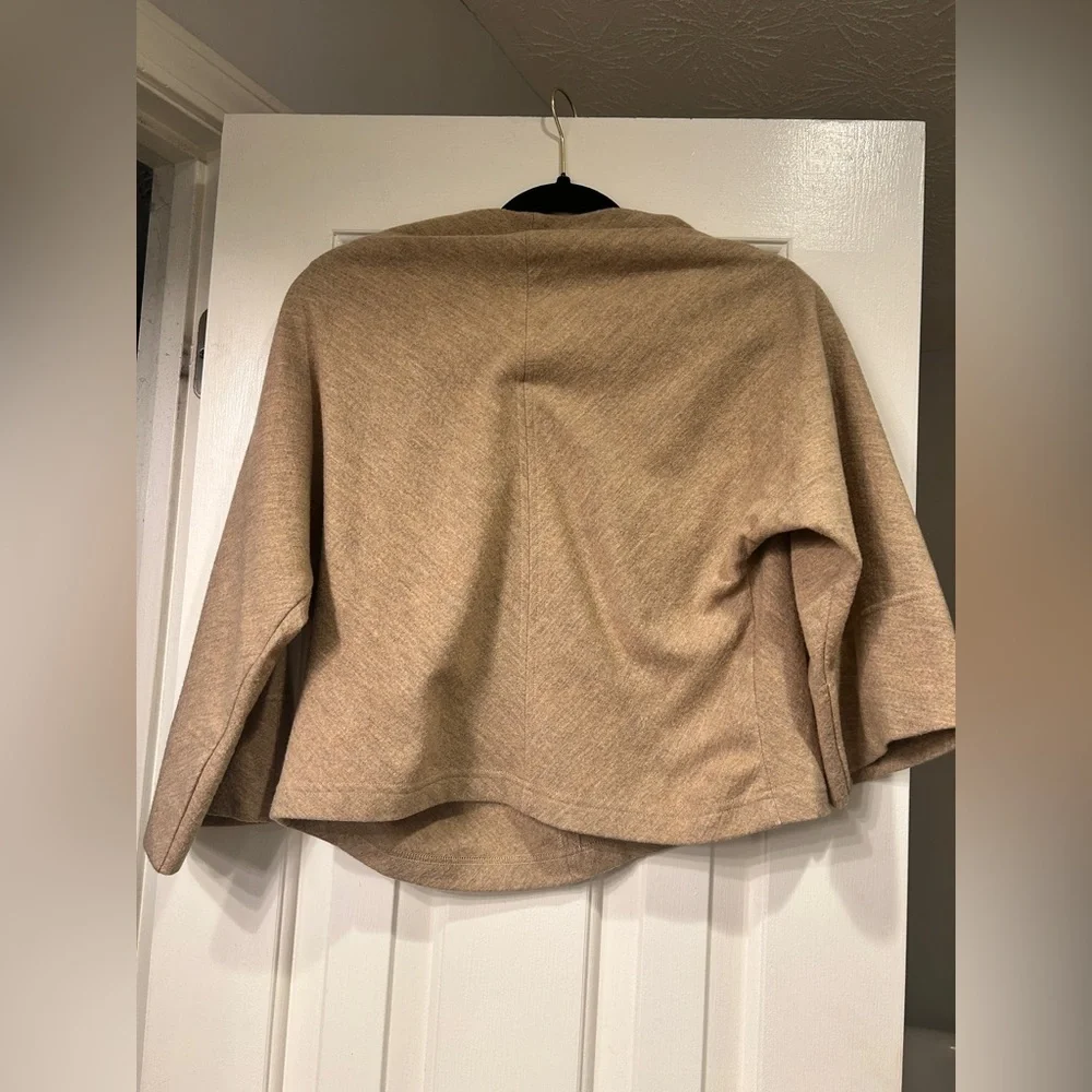 DIANE VON FURSTENBERG 3/4 Sleeve 100% Wool Sweater- IN TAN - Picture 5 of 5